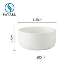 Morandi Color Anti Skid 300ml Porcelain Salad Bowl Glazed Pasta Bowl