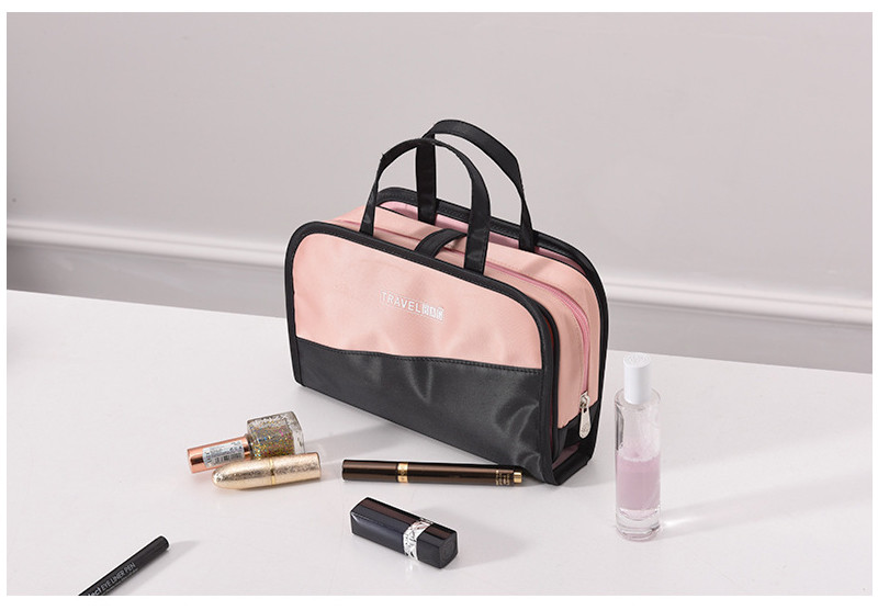 Ladies Waterproof PU Leather Toiletry Wash Bag