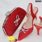 PU Fabric Supoo African Wedding Purse and Italian Ladies Shoes for Party ' Must