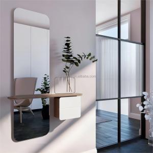 China Hotel Bathroom Mirror Black Gold Framed Wall Decorations for Any Shape Rectangle factory