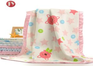 China Swaddle Warm Baby Blanket Printed Bamboo Cotton Azo Free No Fluorescer factory