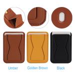 Custom PU Leather Magnetic Card Holder Stand With UV Printing Logo