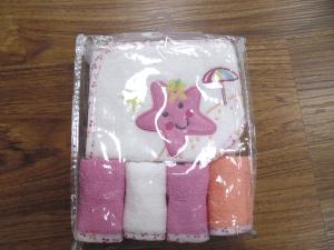 China pattern hooded towel &amp; 4 pk terry wash cloth factory