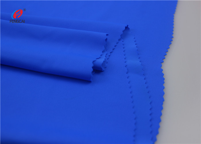 UPF 50 Soft Hand Feel 4 Way Stretch Lycra Fabric Blue Color Warp Knitted