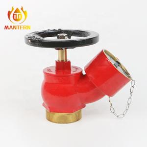 China 2.5&quot; BSP Male Brass Or LG2 Fire Hydrant Screw Oblique Type Landing Valve factory
