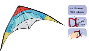 China SGS OEM ODM 6bft Swing Stunt Kite Flying Ripstop Polyester Material factory