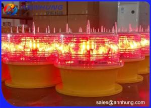 China Red Color Low Intensity Solar Obstruction Light For Electric Tower And High - Rise Building factory