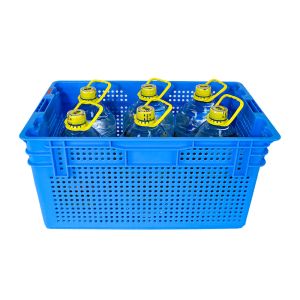 Supermarket Customized Color Plastic Mesh Crate for Dislocation Vegetables and