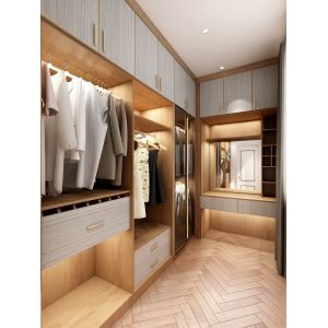China Modern Wardrobe Cloakroom Hotel Modern Wardrobe Cabinet Flame Retardancy factory