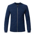 Blank Crew Neck Mens Winter Cardigan Sweaters With Zipper Long Sleeve