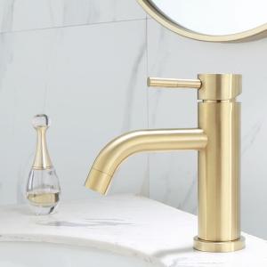 China Polished Stainless Steel 1.5 GPM Basin Fitting With One Hole factory