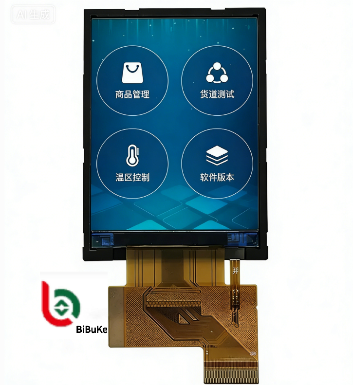 2.2 Inch TFT LCD Display side view showing thin profile and pin configuration