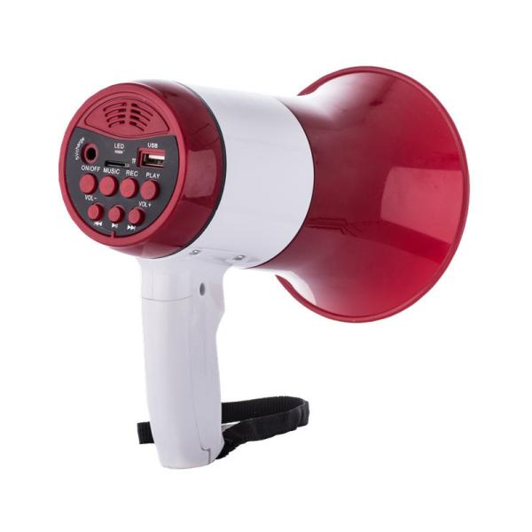 30W Rechargeable USB/TF Handheld Megaphone Blue-White/Red-White Reach Outdoor up