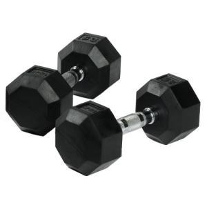 China Commercial Weight Lifting Dumbbell Set Man Fitness Black Rubber Hex Dumbbell Sets High Quality Cast Iron Hex Rubber Dumbbell factory