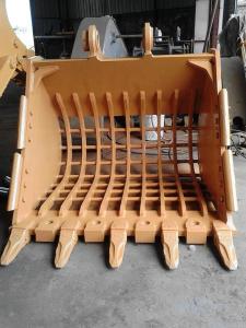 High Strength Excavator Rock Bucket Customizable Bottom Interval Space