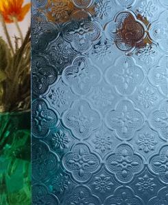 China Florentino Floral Patterned Glass and Decorative Figured Glass factory