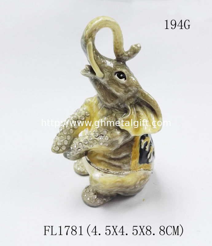elephant trinket box alloy jewelry box home decoration jewelry box