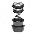 Black Outdoor Cookware Set Unbreakable For Camping With Handle