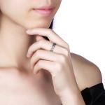 925 Sterling Silver Rings Paved Cubic Zircon Star Finger Ring For Women Silver