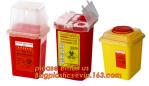 Yellow Plastic Medical Sharp Container for needles, Health and Medicals use