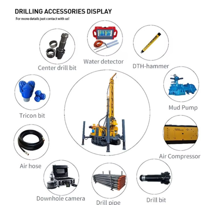Borehole Crawler Drilling Rig Fast Speed Customized Steel ST350 Pneumatic Drilling Rig