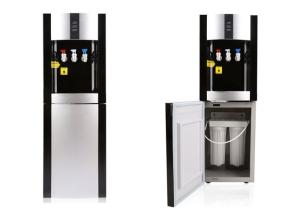 China 3 Tap Pipeline Water Dispenser Free Standing Built In Filtration Housing Compressor cooling factory