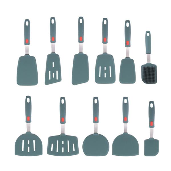11pcs Silicone Spatula Turner Silicone Kitchen Cookware Utensils Set Kitchen