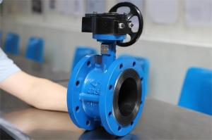 China Dn300 1mpa Handwheel Nodular Cast Iron Flanged Butterfly Valve High Performance factory