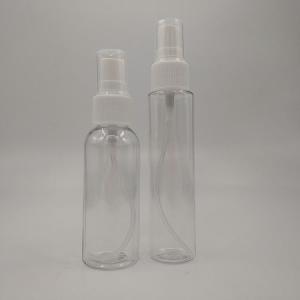 China Transparent PET Spray Bottle With Smooth Classic Round Design factory