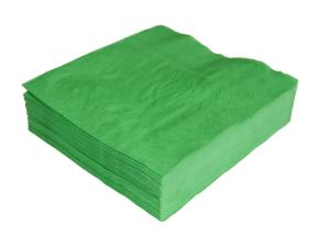China Large Converting 40*40cm 30 Count Decorative Dinner Napkins Emerald Green Color factory
