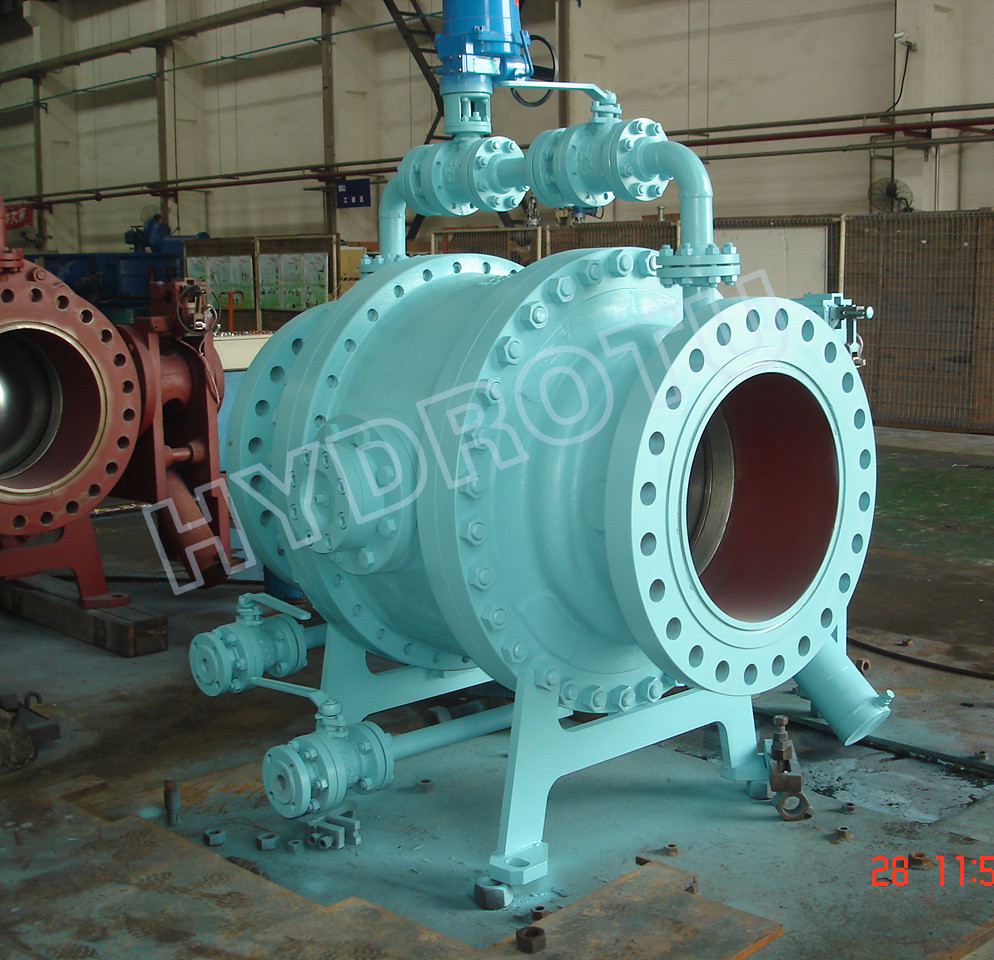 DN300 - 2600 mm Hydraulic counter weight Flanged Globe Valve / spherical Valve /Ball Valve