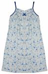 Ladies Cotton Jersey Floral Printed Strap Nightdress Sleepwear with Coloured