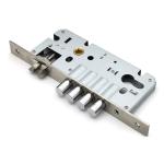 Stainless Steel Mortise Cylinder Lock Body Anti Drill 4 Point 72mm Center size
