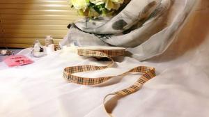 China 2.0mm Stylish Christmas Plaid Ribbon With Strong Toughness factory