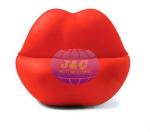 Plastic Rotational Molding Furniture Red Mouth Sofa For Single Person / Double