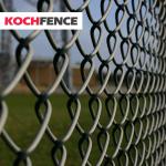 PVC Coated Anti Climb Chain Link Fence , Zig Zag Pattern Building Site Fencing
