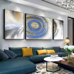 3 Pieces Modern Textured Canvas Oil Painting for Home Decor Abstract Whirlpool