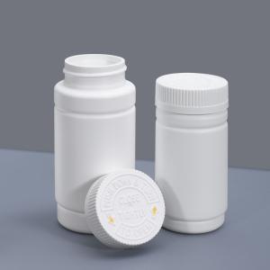 China Collar Material HDPE 100ml Empty White Solid Medicine Container for Capsule Packaging factory