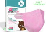 Non Irritating Disposable Kids Surgical Mask Dust Prevention Pink Yellow