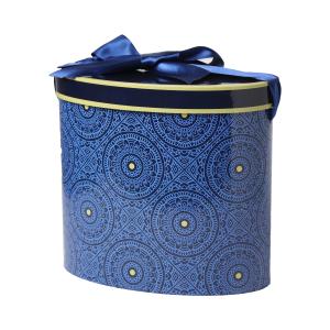 China Ribbon Decoration Golden Edge Rigid Packaging Box With Lid factory