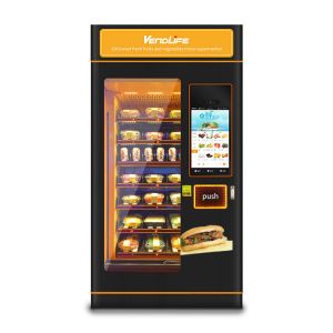 Multimedia Touch Salad Cake Food Vending Machine With CE Certificate