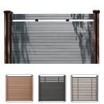 Garden WPC Fence Panels Fireproof Wood Polymer Composite Boards
