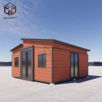 Premade House with Double Sloped Roof and Steel Door