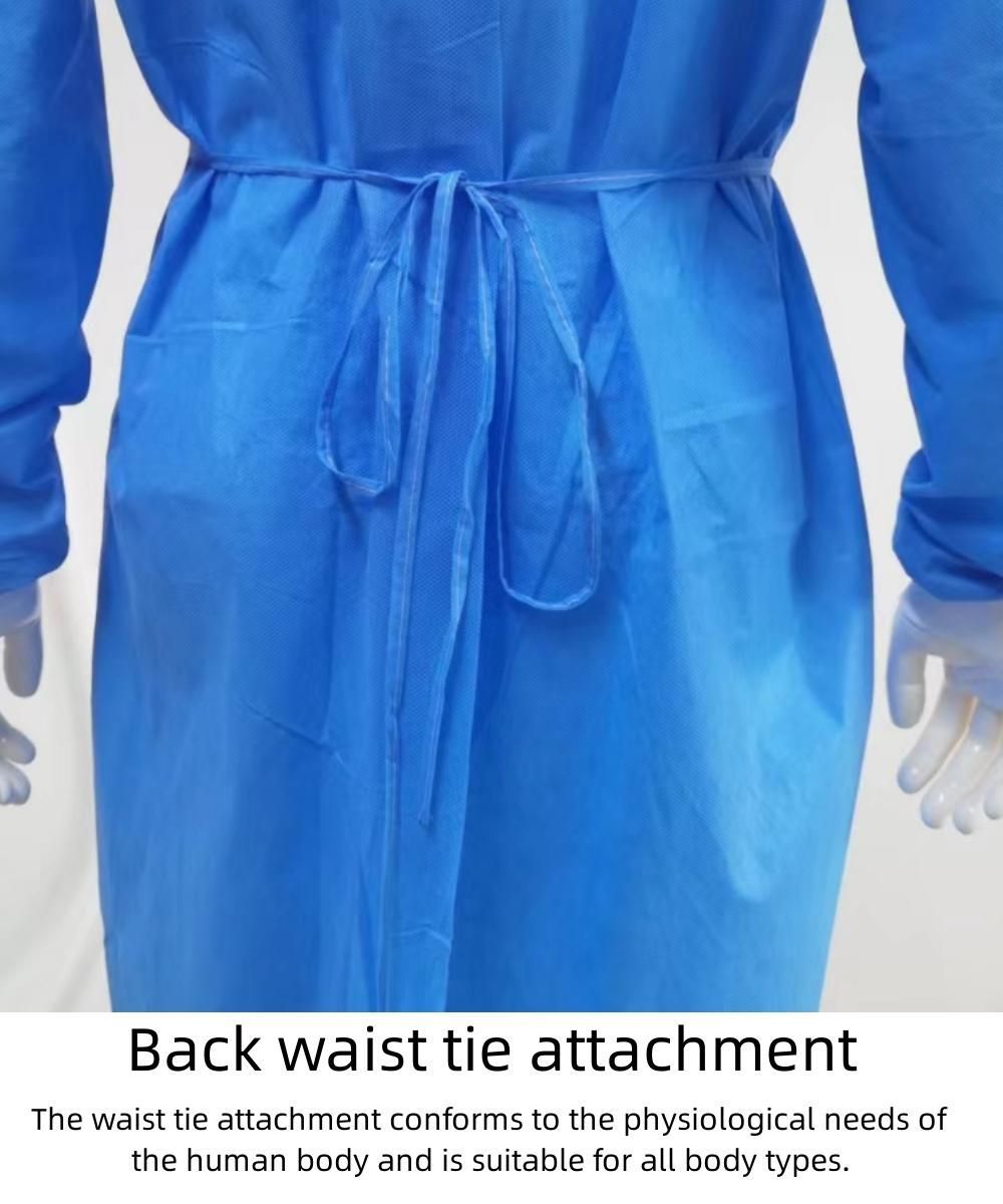 OEM Level3 USA Market Blue/Green/Pink Nonwoven Protective Isolation Gowns