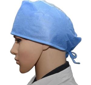 China Spunbond Disposable Non Woven Cap For Surgical Nurse 20g 25g 30g factory