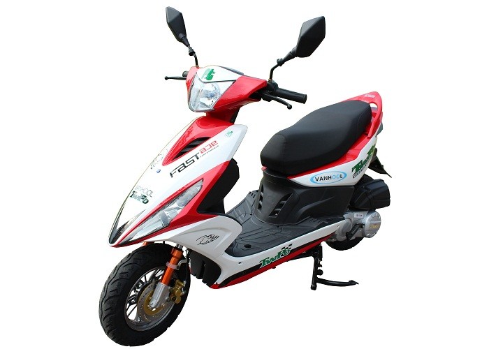 Plastic Body Gas Motor Scooter , Moped Scooters For Adults 80km/h Max Speed