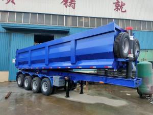 China Durable Steel 4 Axles Rear Dump Semi-Trailer Wabco Brake System Customizable factory