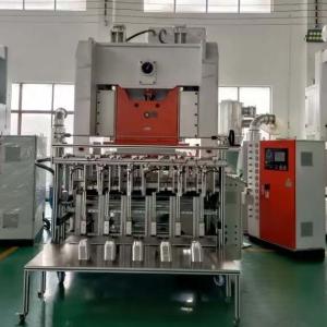 China Electric Adjustable Feeder Aluminum Foil Container Making Machine 4~5 Cavities 12000pcs/hour factory