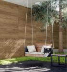 Dark Brown Wood Grain Matte Antique Finish Curatin Wall Porcelain Tile For