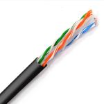 Outdoor PE UTP CAT6 Cable High Speed Lan Cable Black 23AWG Solid Copper 1000FT